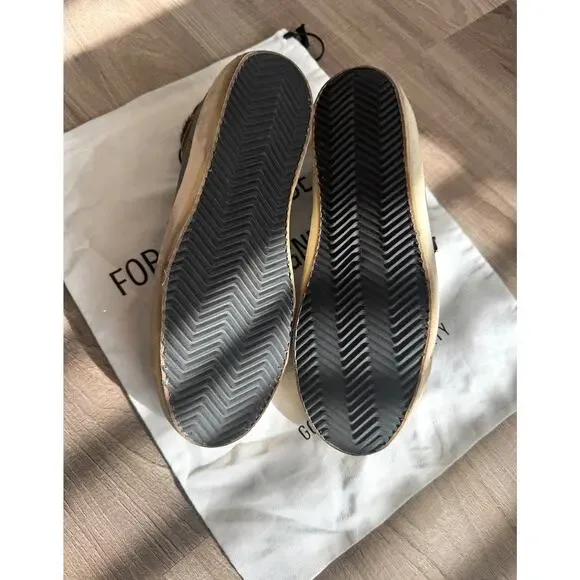 Golden Goose Black Sneakers with Silver Glitter and Leopard Accent - Picture 5 of 6